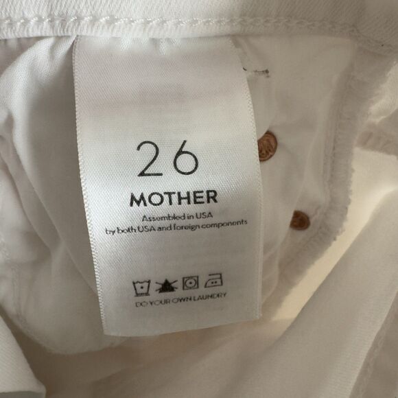 Mother Jeans Womens‎ 26 White Stunner Ankle Step Fray Beachy Summer Light Denim - Picture 9 of 16